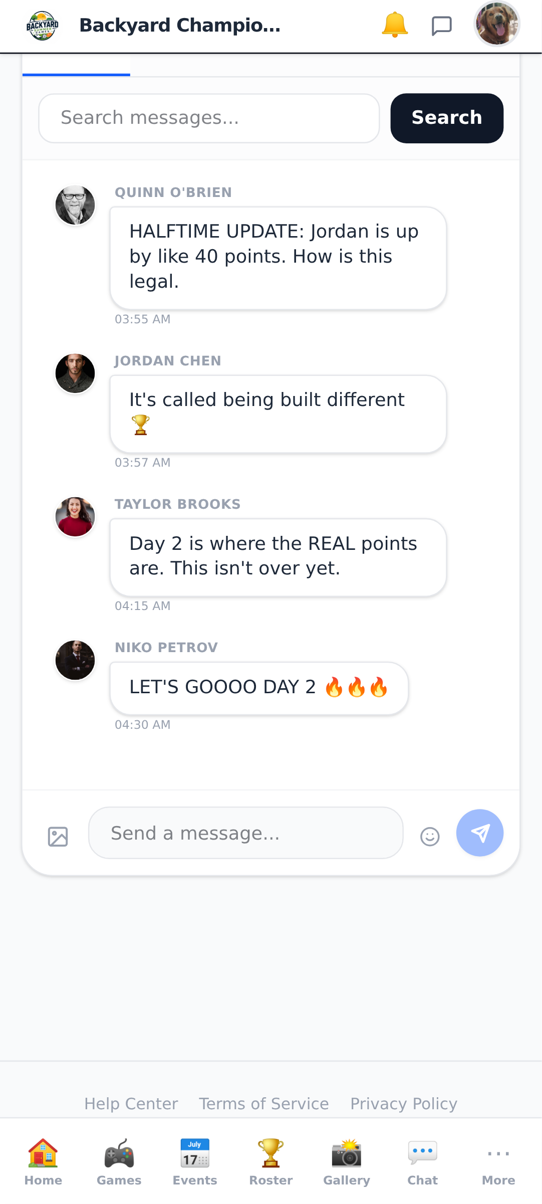 Live Chat screenshot