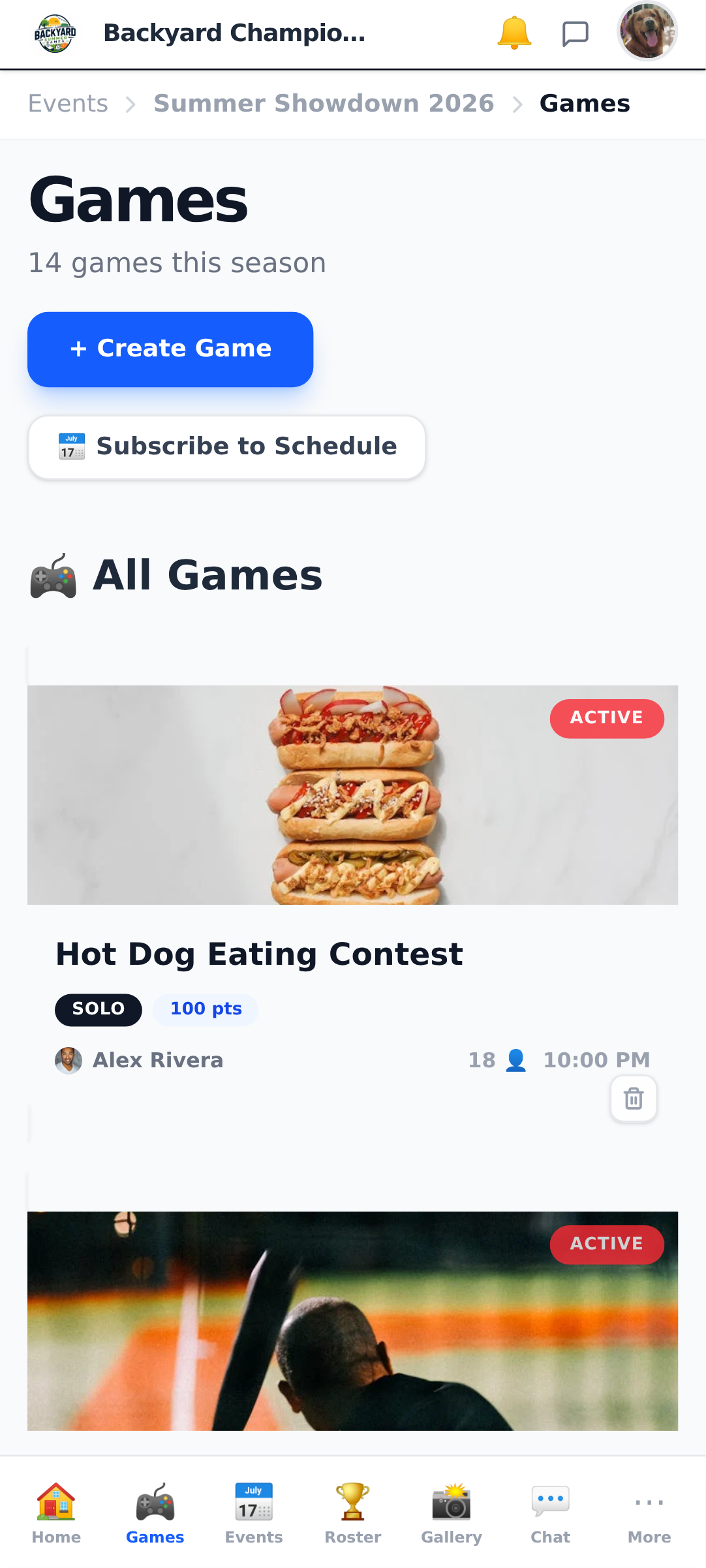 Games screenshot